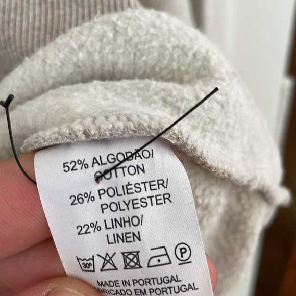 GIRLS OF DUST Women's Mock Neck Pullover Sweatshirt Size L In Gray - Picture 4 of 7